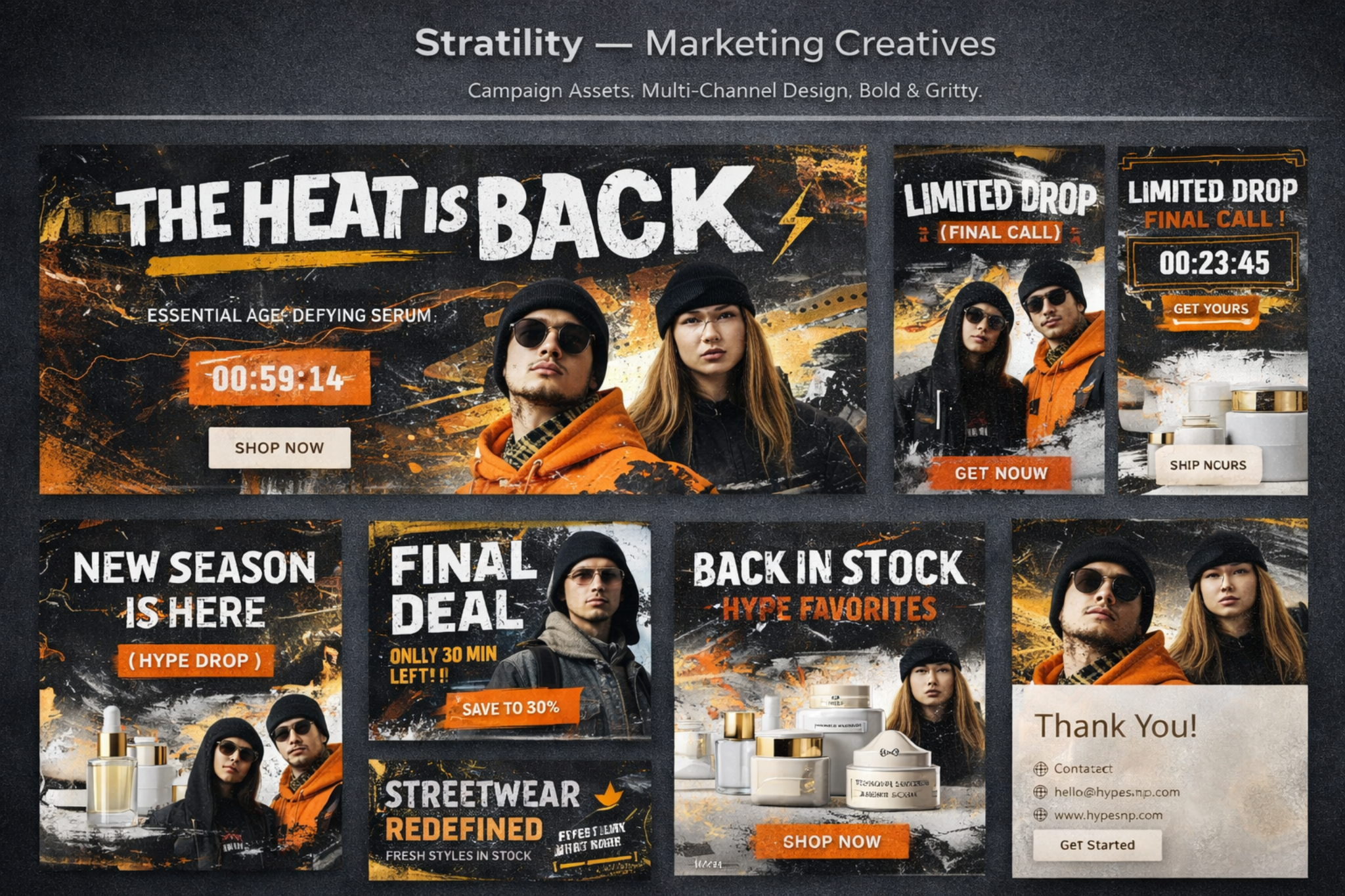 Marketing Creatives — Bold & Gritty